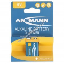 Ansmann X-Power alk�li elem 9V 6LR61 1db/csomag