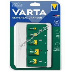 Varta univerz�lis NiMH akku t�lt� AA AAA C D 9V USB-C elemek n�lk�l
