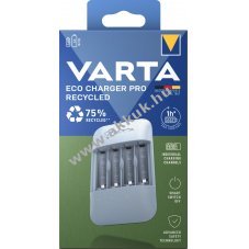 Varta Eco Charger Pro Recycled t�lt� AA/AAA akku 4 t�lt�hely 75% �jrahasznos�tott NiMH