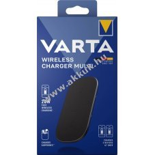 Varta Fast Wireless Charger Multi Qi 9V 20W vezet�k n�lk�li t�lt� fekete USB Micro-B 1db/csomag