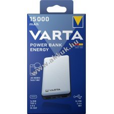 Varta Akku Powerbank 5V 15000mAh Energy feh�r 2xUSB-A USB-C Micro-USB Li-Polymer