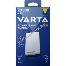 Varta Energy powerbank akku 5V 20000mAh feh�r Li-Polymer