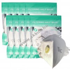 20db/csomag Premium FFP3 maszk LXD-03V 5r�teg� szeleppel latexmentes 99% DIN EN1492001+A12009