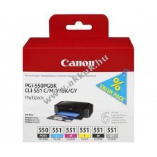 Eredeti Canon tinta multipack PGI-550PGBK/CLI-551BK/551C/551M/551Y/551GY nyomtat�