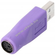 USB A dug� PS/2 (mini-DIN6) aljzat adapter 1db/csomag