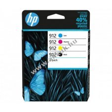 Eredeti HP tintapatron multipack 6ZC74AE NR.912 sorozat fekete ci�n magenta s�rga nyomtat�