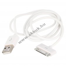 Feh�r USB adat- �s t�lt�k�bel Apple iPhone 3G/3GS/4/4S, iPod, iPad 1/2/3