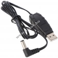Fesz�lts�g�talak�t� 5V USB 12V DTC-5101 t�lt�h�z 1m fekete k�bellel t�lt� f�nyk�pez�g�p videokamera