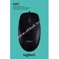 Logitech M90 USB optikai eg�r 1000dpi 3 gomb fekete kiskereskedelmi csomag