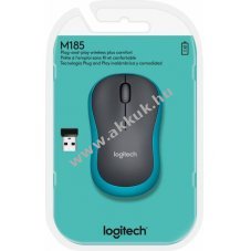 Logitech M185 vezet�k n�lk�li eg�r k�k optikai 1000dpi 3 gomb USB nano-vev�