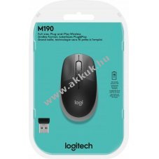 Logitech M190 vezet�k n�lk�li optikai eg�r 1000dpi 3 gomb sz�rke