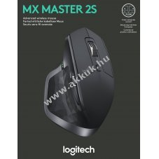 Logitech MX Master 2S vezet�k n�lk�li eg�r grafit Bluetooth Unifying 4000dpi 7 gomb be�p�tett akku