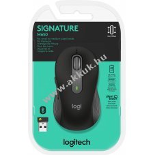 Logitech M650 Signature vezet�k n�lk�li eg�r Bolt grafit S/M jobbkezes optikai 400-4000dpi 5 gomb