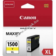 Eredeti Canon PGI-1500Y XL tintapatron 12ml s�rga nyomtat�