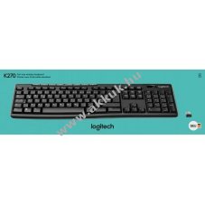 Logitech K270 vezet�k n�lk�li billenty�zet Unifying fekete (DE) Retail