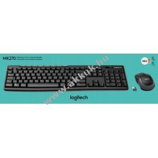 Logitech MK270 vezet�k n�lk�li billenty�zet �s eg�r szett fekete DE 1000dpi optikai