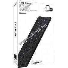 Logitech Keys-To-Go vezet�k n�lk�li Bluetooth billenty�zet iPad/iPhone DE fekete