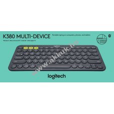 Logitech K380 vezet�k n�lk�li Bluetooth billenty�zet fekete Multi-Device DE