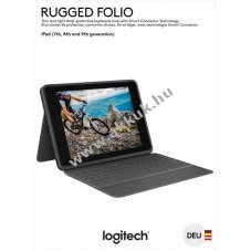 Logitech Rugged Folio billenty�zetes tok Smart Connector grafit Apple iPad 10.2 Gen.7/8/9 DE