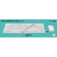 Logitech MK295 vezet�k n�lk�li billenty�zet �s eg�r szett DE csendes feh�r optikai 1000dpi