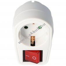 Euro aljzat kapcsol�val, t�lterhel�sv�delemmel �s gyermekv�delemmel 230V, 16A
