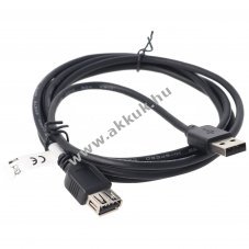 USB 2.0 hosszabb�t�k�bel A dug� - A aljzat 1,8m dupla �rny�kol�s� fekete