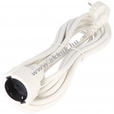 Arcas Schuko hosszabb�t� k�bel 5m 230V 16A feh�r H05VV-F3G