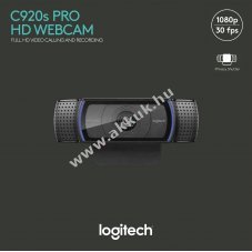 Logitech C920s Pro webcam Full HD 1080p 30FPS USB objekt�v takar� fekete