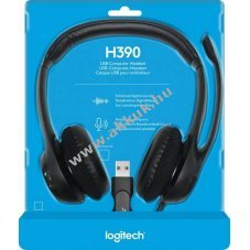 Logitech H390 USB sztere� headset fekete