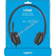 Logitech Headset H340 USB sztere� fekete