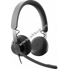Logitech Zone Wired UC vezet�kes USB-C sztere� headset fekete