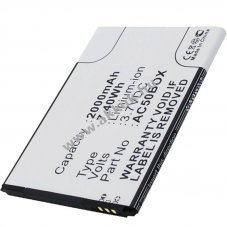 Helyettes�t� akku Gigabyte GSmart Mika M2 AC50BOX 3,7V 2000mAh mobiltelefon Li-Ion
