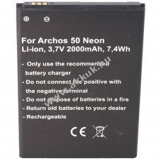 Helyettes�t� akku Archos AC50NE 3,7V 2000mAh Li-Ion