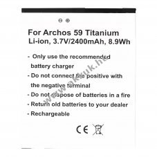 Helyettes�t� akku Archos 59 Titanium 3,8V 2500mAh Li-Polymer