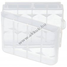 Akkubox t�rol�doboz 1-4 AAA (mikro) / AA Mignon ceruza akkukhoz �ttetsz� tejfeh�r