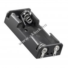 Elemtart� 2x AAA (Micro) U-alak� forrf�lekkel 53x24,5x13mm fekete
