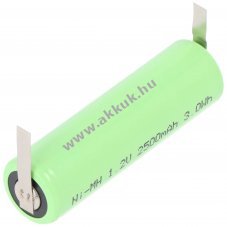Helyettes�t� akku Braun 3731 3738 50,1x14,4mm 1,2V 2500mAh borotva �s fogkefe