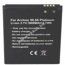 Helyettes�t� akku Archos 50 AC50PL 3,7V 1800mAh Li-Ion