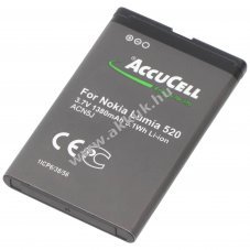 Helyettes�t� akku Nokia Lumia 520 BL-5J 3,7V 1380mAh Li-Ion