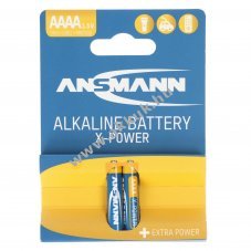 41,9 x 7,9 mm AAAA alk�li elem LR61 AAAA, 2 db-os csomagban