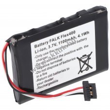 Helyettes�t� akku Falk Flex 400 BP-400H-11/1200MX GPS navig�ci� 3,7V 1100mAh Li-Ion