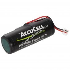 Helyettes�t� akku Wella Expert HS71 1/UR18500L Mat.-Nr. 1531582 borotva �s fogkefe 3,7V Li-ion