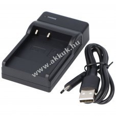 USB akkut�lt� Casio NP-40 Pentax LB-060 f�nyk�pez�g�p videokamera t�lt�skijelz�