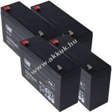 Helyettes�t� akku V�lker S960-2W 24V 1200mAh 4x6V orvostechnikai �lom-g�l
