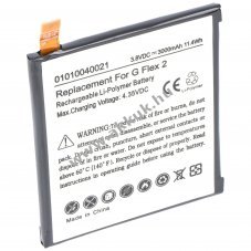 Helyettes�t� akku LG G Flex 2 BL-T16 3,8V 3000mAh Li-Polymer