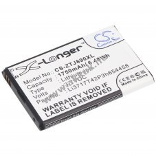 Helyettest akku ZTE Li3717T42P3h654458 3,7V 1700mAh Li-ion