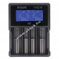 Xtar VC4 4-csatorn�s Li-Ion �s NiMH LCD gyorst�lt� 18650 AA AAA C D