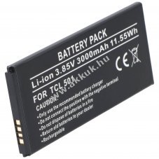 Helyettes�t� akku mobiltelefon TCL 501 3,85V 3000mAh 11,55Wh Li-Polymer