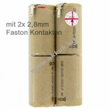 Helyettes�t� akku Bosch AGS10 2607335003 Faston 2,8mm csatlakoz�kkal kerti g�p