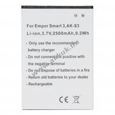 Helyettes�t� akku Emporia Smart 3 3,7V 2500mAh Li-ion